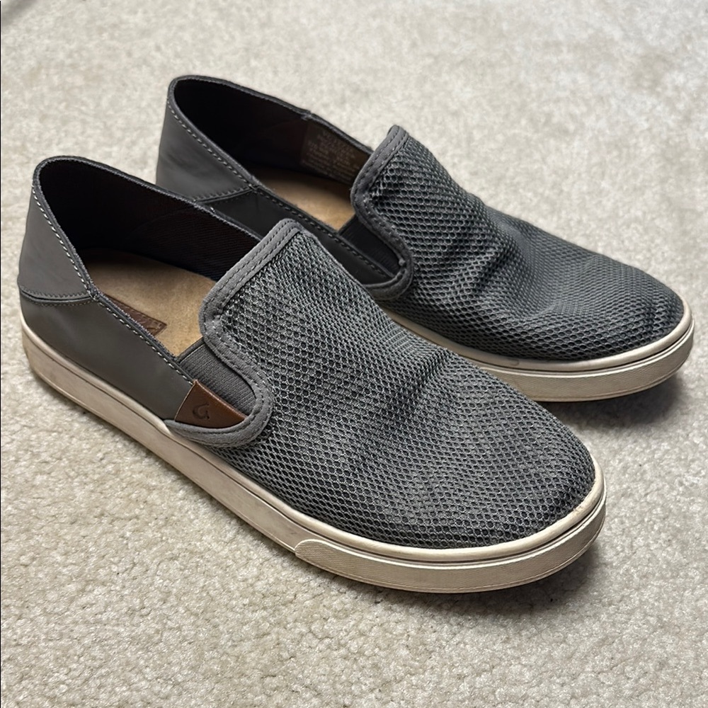 Olukai Gray Slip-On Casual Shoes 8